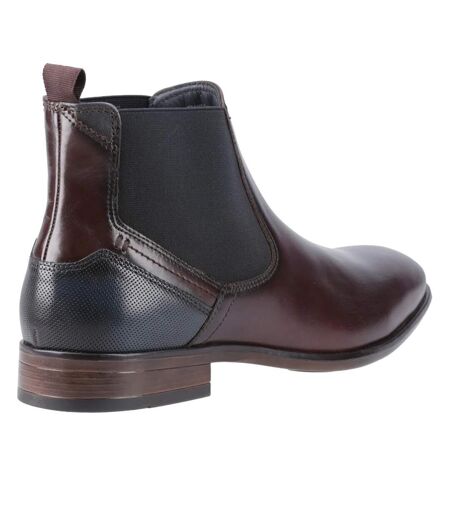 Bottes chelsea en cuir frank pour hommes châtaigne POD