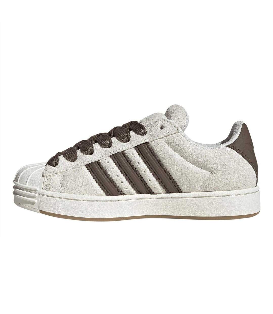 Womens/ladies Superstar Suede Trainers White Adidas-3