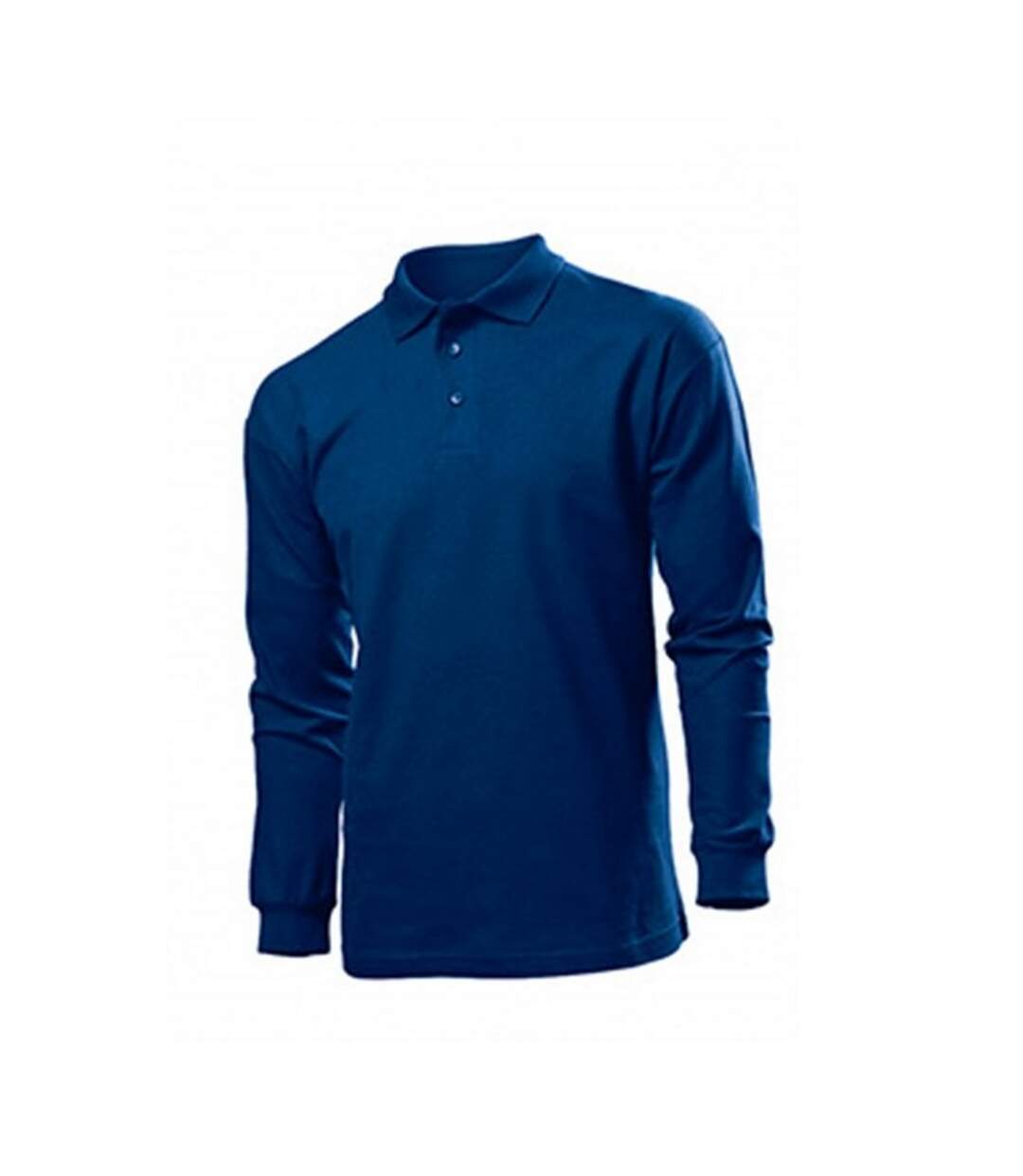 Stedman Mens Long Sleeved Cotton Polo (Navy)