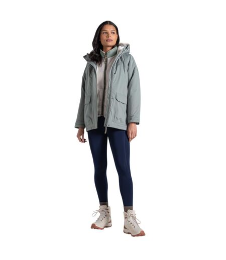 Veste Imperméable À Capuche National Trust Crossbill Femme Vert De Gris Craghoppers
