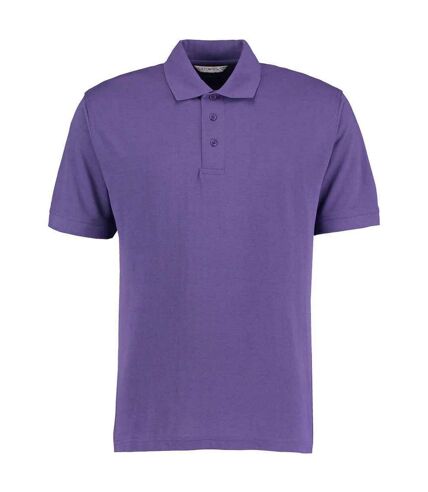 Mens klassic piqué polo shirt purple Kustom Kit