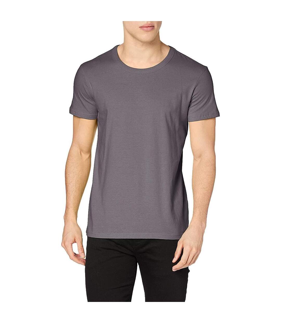 T-shirt Col Rond Stars Ben Homme Gris Ardoise Stedman-1