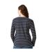 Womens/ladies Federica Ii Stripe Long-sleeved T-shirt Navy Light Vanilla Regatta-4