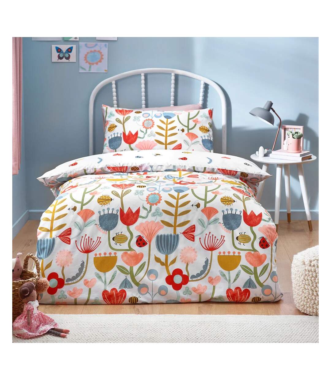Little nature floral duvet cover set multicoloured Little Furn-1