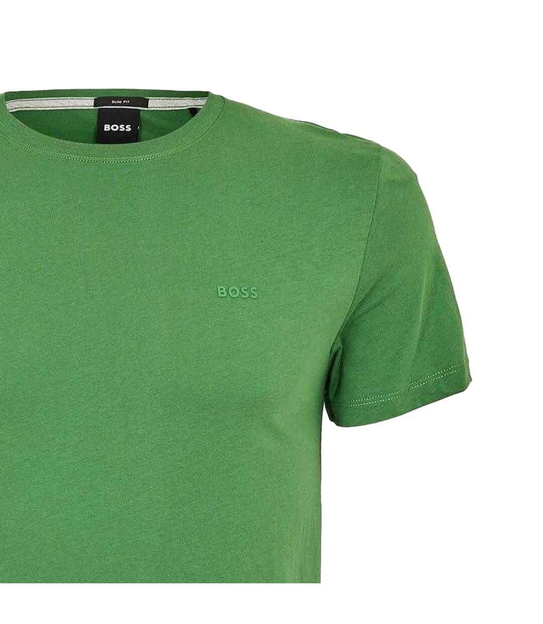 Mens Tessler 33 Regular T-shirt Green Boss-2