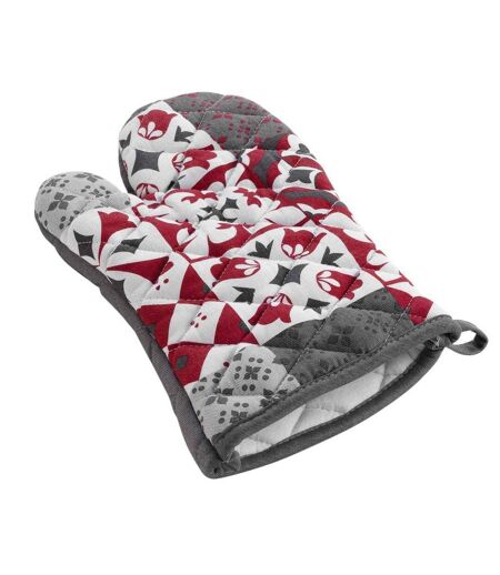 Gant de Cuisine Credence 30cm Gris & Rouge