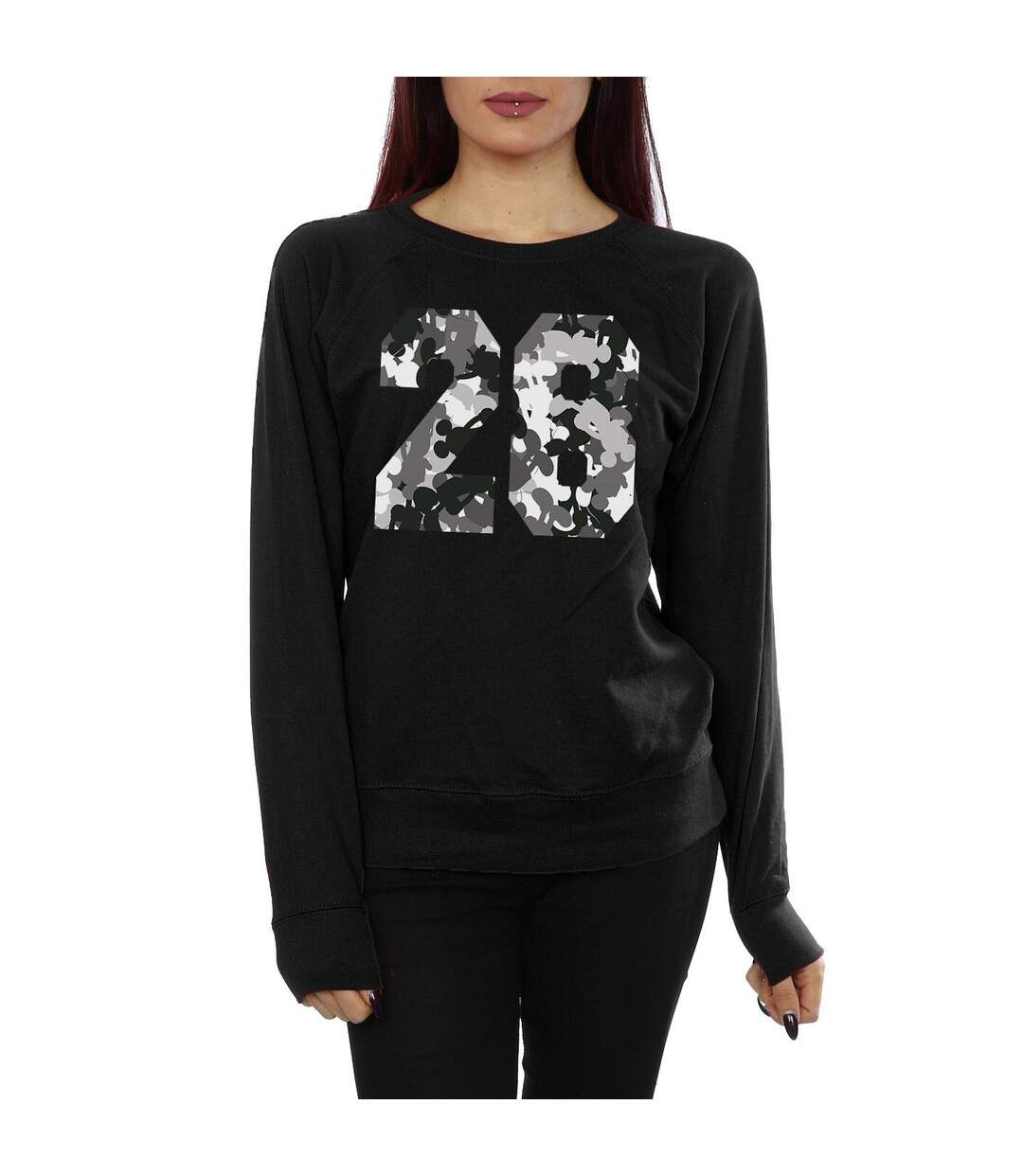 Disney - Sweat MICKEY MOUSE PATTERN - Femme (Noir) - UTBI8987-3