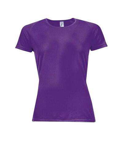 SOLS Womens/Ladies Sporty Short Sleeve T-Shirt (Dark Purple) - UTPC2152