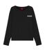 Haut De Pyjama Manches Longues Motif/style Logo Unite Femme Noir Hugo-2