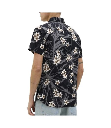 Chemise noire/blanc/orange homme jack & jones hawaii - l