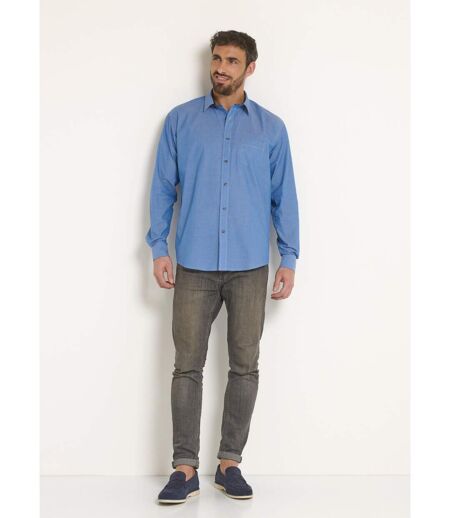 Chemise coton en chambray imprimé