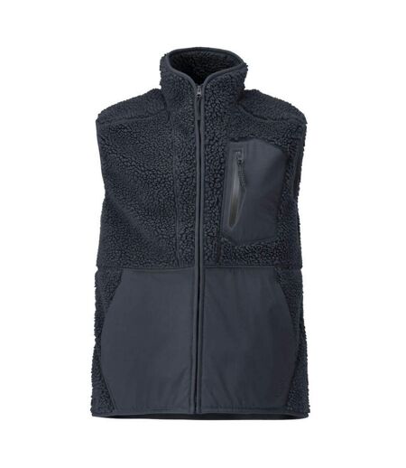 Mens Customised Pile Zipped Gilet Dark Navy Mascot