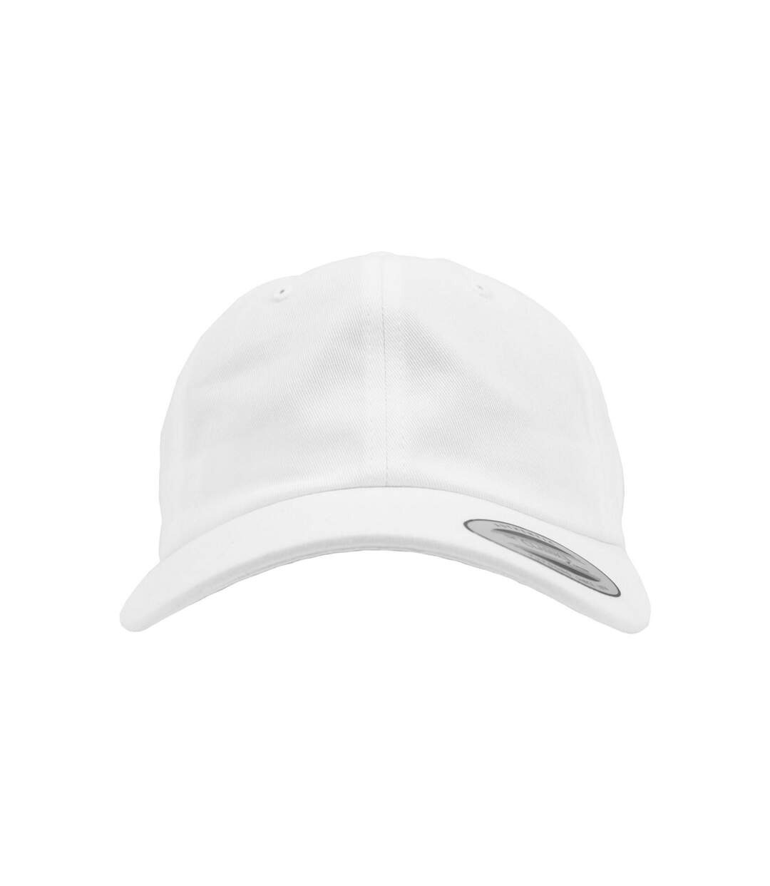 Casquette Unisexe À Profil Bas En Coton Sergé Pour Adultes Blanc Flexfit-1