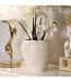 Vase Rond en Céramique Perly 27cm Blanc-4