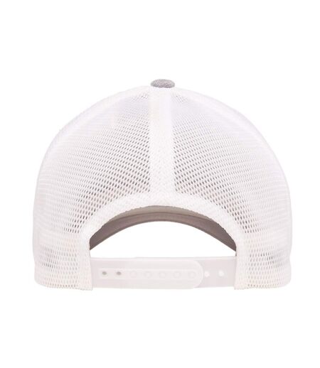 Unisex adult 110 mesh two tone cap silver/white melange Flexfit