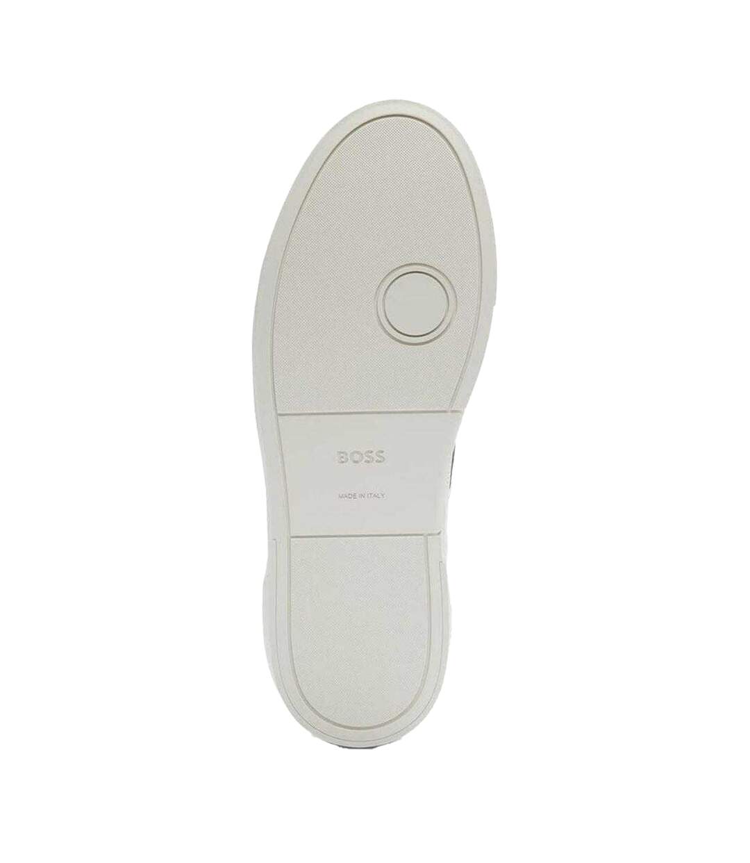Mens Gary Logo Leather Tennis Trainers White Boss-4