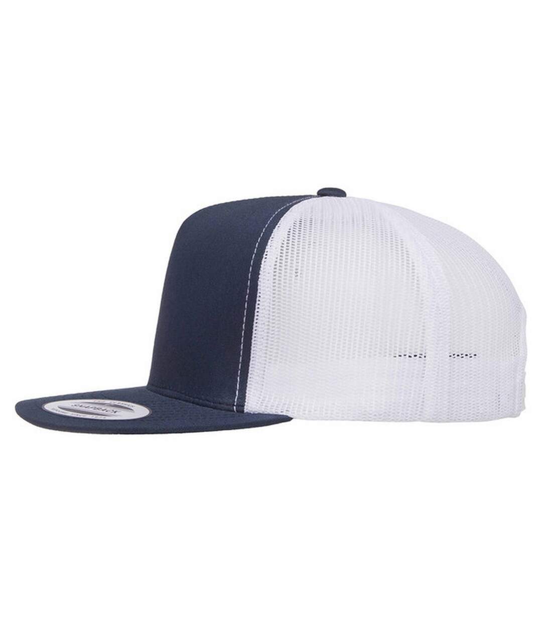 Casquette Trucker Bleu Marine Blanc Flexfit-3