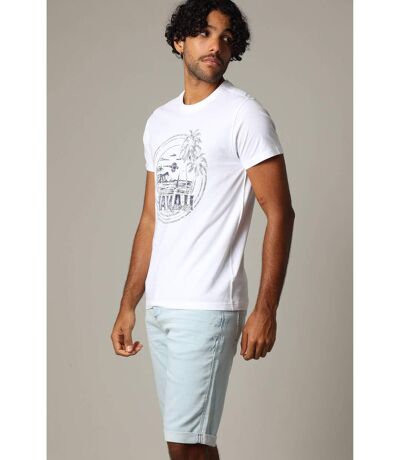 T-shirt en jersey de coton avec print et manches courtes MAHALO