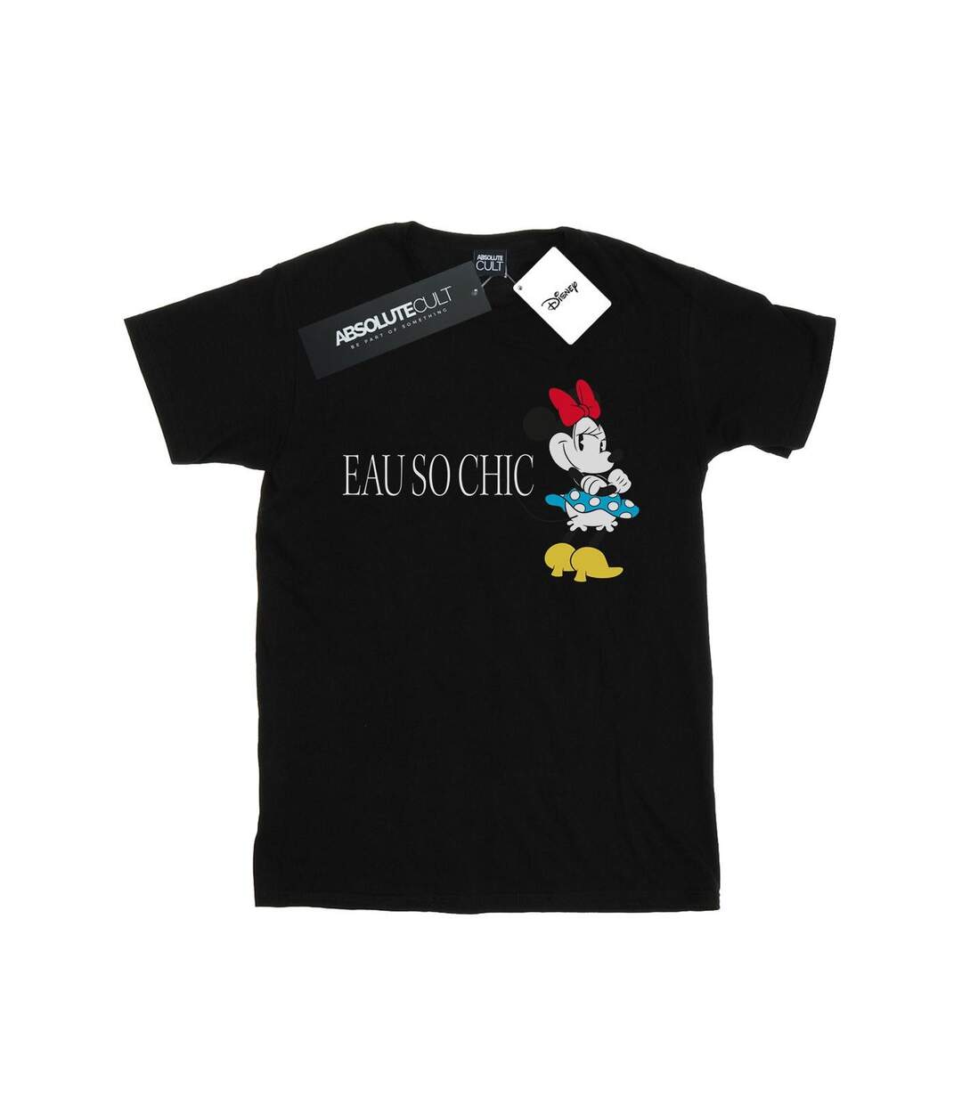 Disney Womens/Ladies Minnie Mouse Eau So Chic Cotton Boyfriend T-Shirt (Noir) - UTBI37818-1