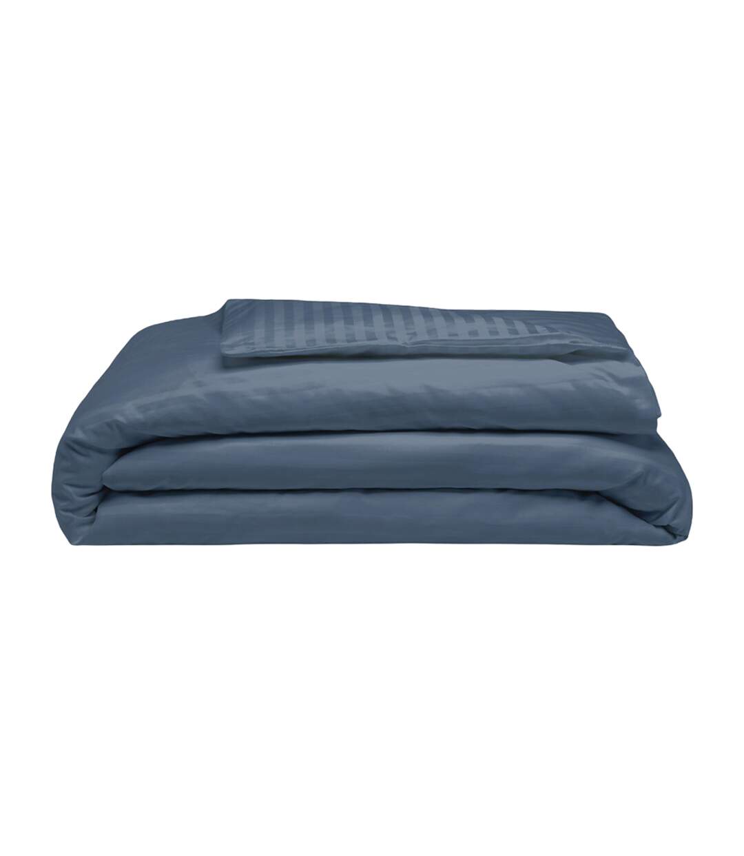 Housse de couette satin stripe bleu marine Belledorm