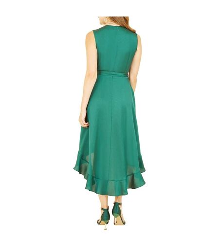 Robe Portefeuille Sans Manches Femme Vert Mela London