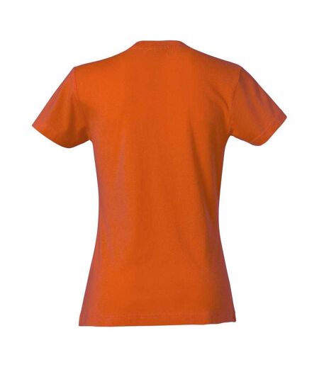 Womens/ladies Plain T-shirt Blood Orange Clique
