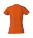 Womens/ladies Plain T-shirt Blood Orange Clique-2