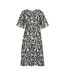 Caftan Motif/style Floral Abstrait Avorno Femme Noir Blanc Regatta-2