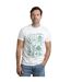 Mens camp kit graphic t-shirt dusty white Weird Fish-3