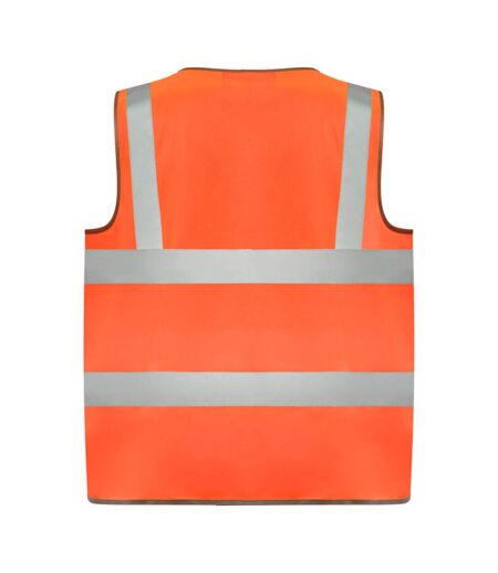 Gilet Haute Visibilité Polux Adulte Orange Fluo Roly Workwear