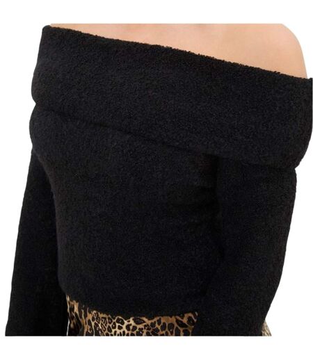 Womens/ladies Bouclé Bandeau Jumper Black I Saw It First