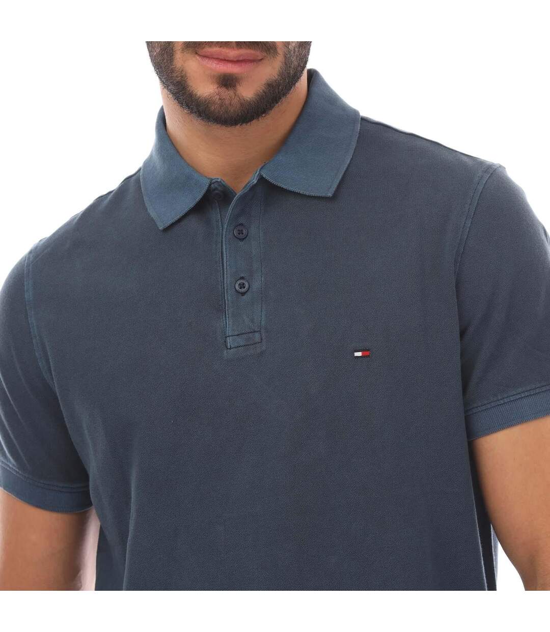 Polo Homme Bleu Foncé Tommy Hilfiger-3