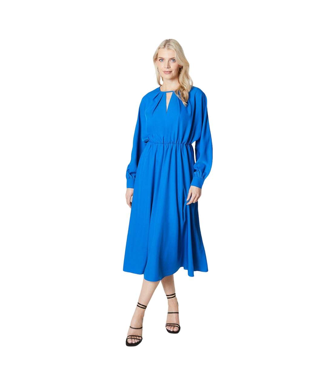 Robe mi-longue femme bleu Principles-1