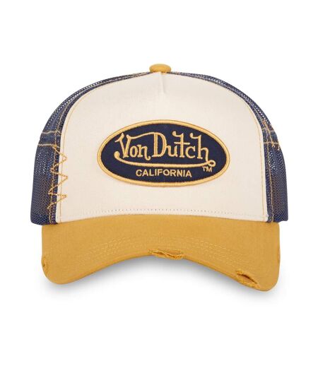 Casquette trucker avec filet effet usé et patch brodé Used Vondutch