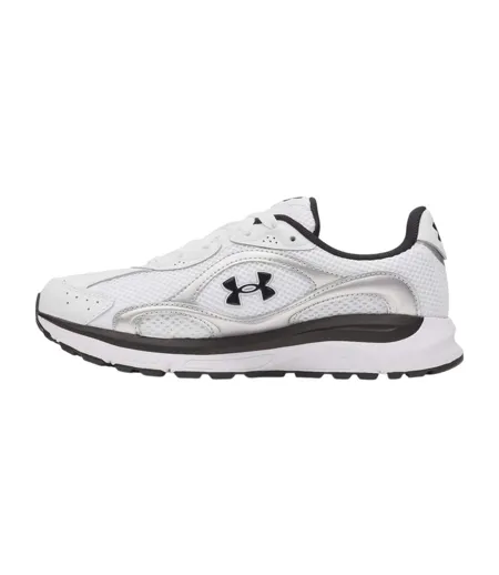 Womens/ladies Performance Tech Trainers White Silver Under Armour