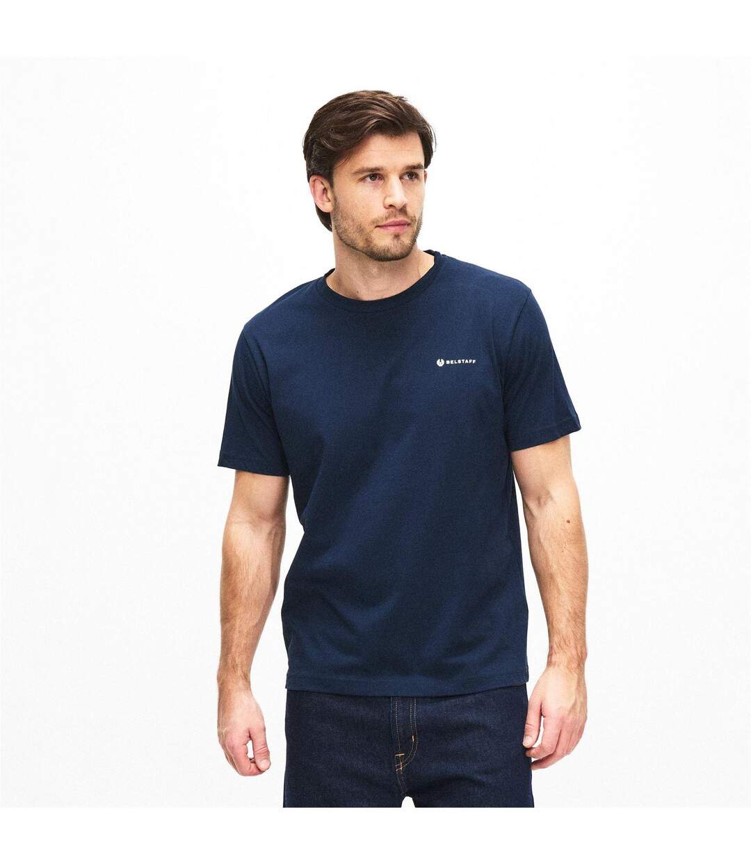 Pack Of 3  Mens Logo Cotton T-shirt  Black Ink White Belstaff-3