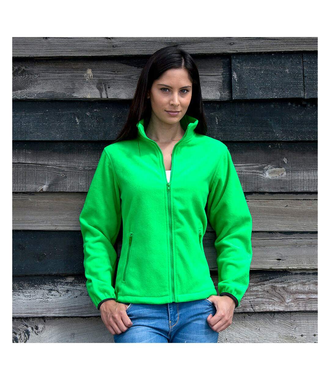 Veste en polaire femme vert vif Result