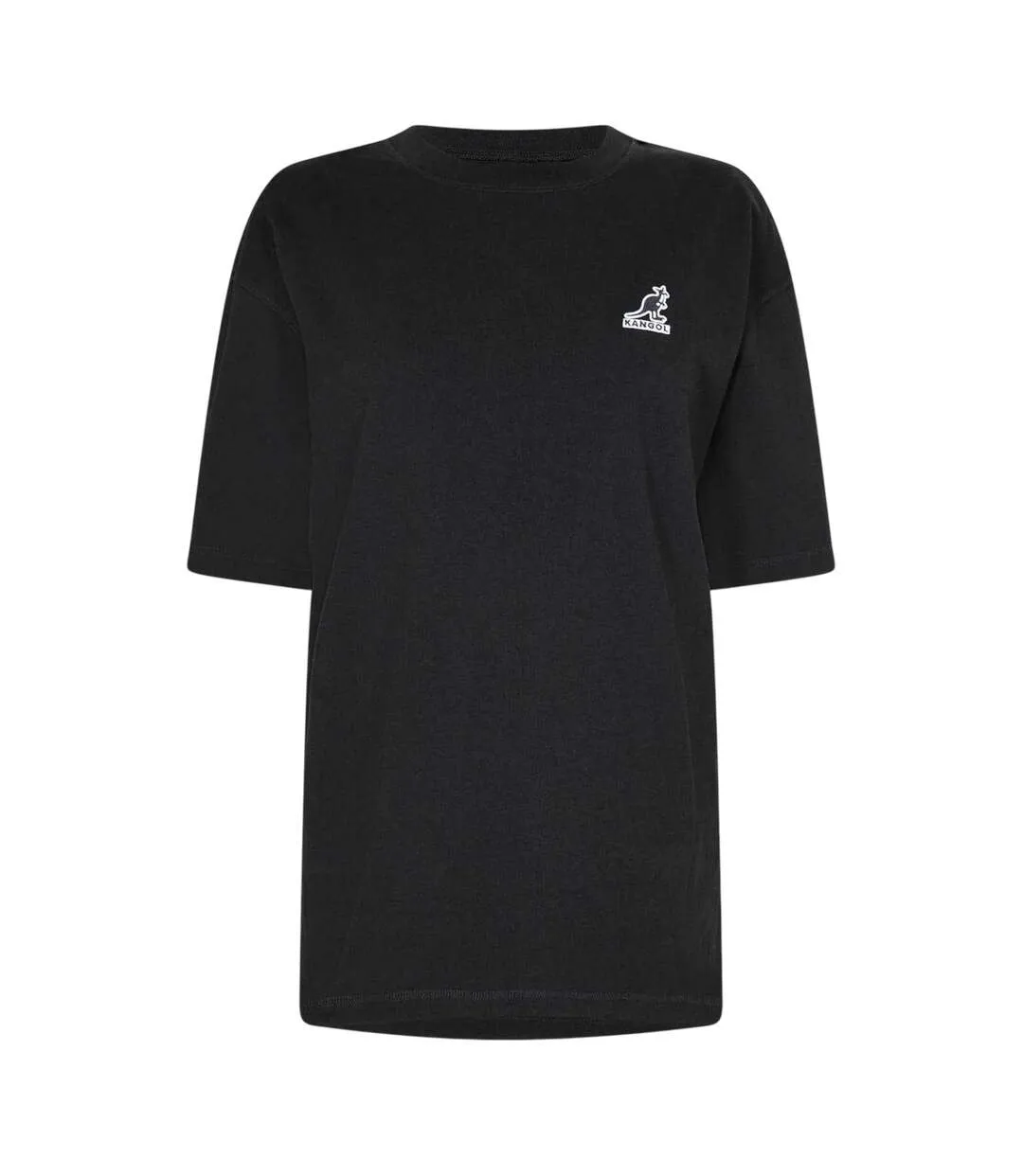 Womens/ladies Logo Oversized T-shirt Black Kangol-1