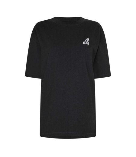 Womens/ladies Logo Oversized T-shirt Black Kangol