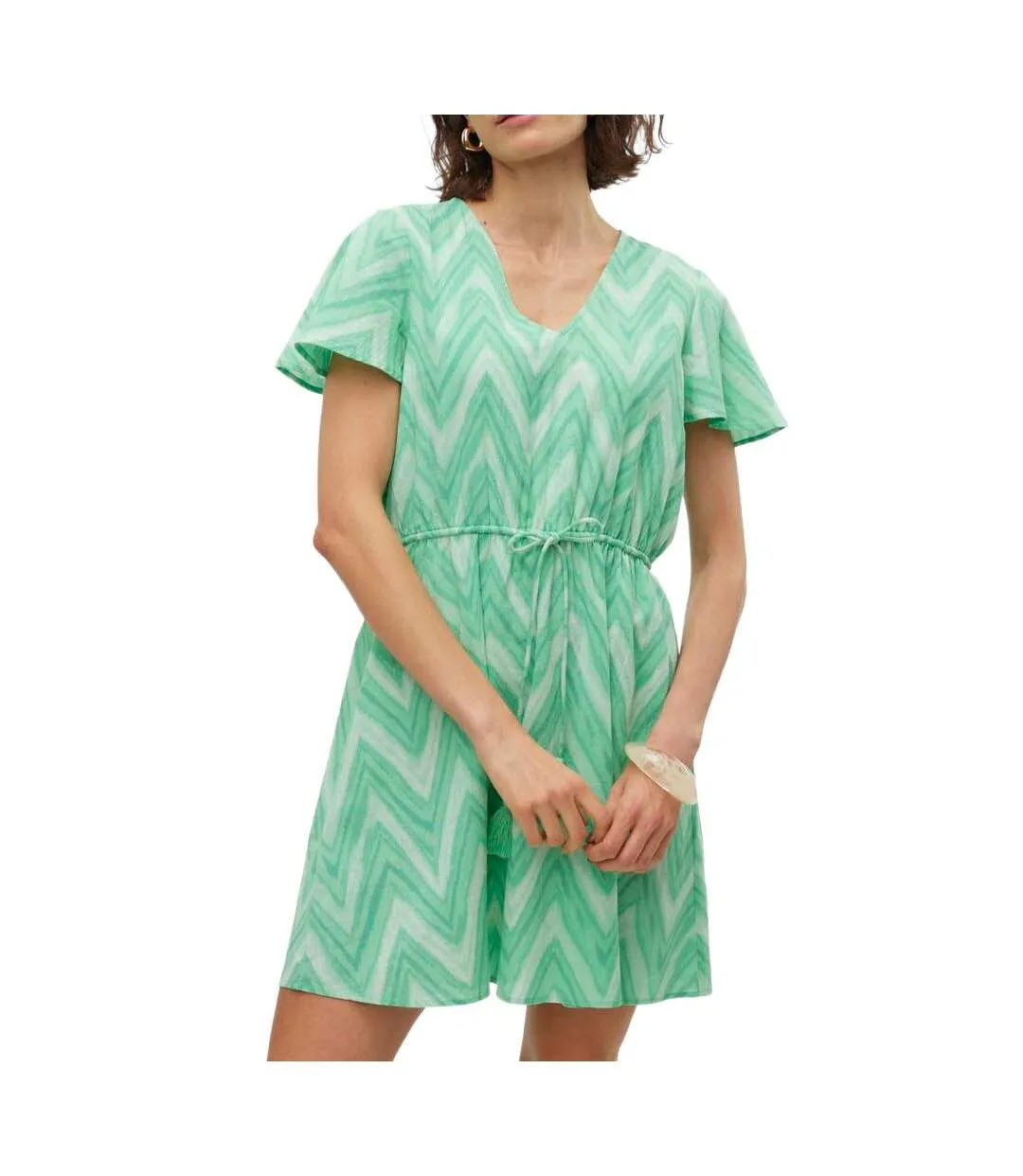 Robe verte femme vero moda dicthe-1