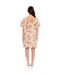 Womens/ladies Abstract Floral Mini Dress Red Influence-3