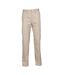 Womens/ladies flat fronted trousers stone Henbury