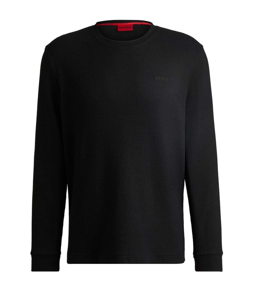 Mens Austin Long-sleeved Pyjama Top Black Hugo-1