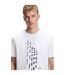 T-shirt Motif/style Géométrique Homme Blanc Boss-4