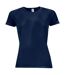 T-shirt Sporty Femme Bleu Marine Français SOLS-1