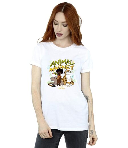 Disney Femmes/Les femmes Encanto Animal Magnet Cotton Boyfriend T-Shirt (Blanc) - UTBI22377