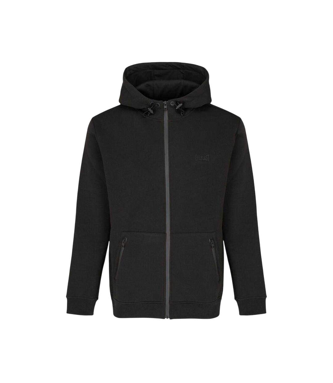 Mens Premium Full Zip Hoodie Black Everlast-2