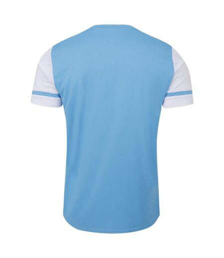 Mens cavelle jersey t-shirt sky blue/brilliant white Umbro