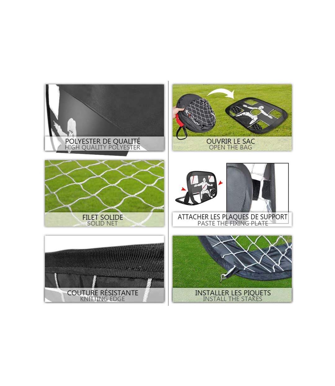 Cage de foot pliable 2 en 1 Newbie 120 x 90 cm