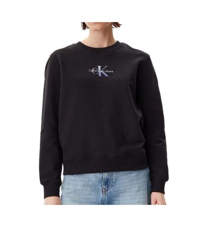 Sweat noir femme calvin klein gradient monologo - l